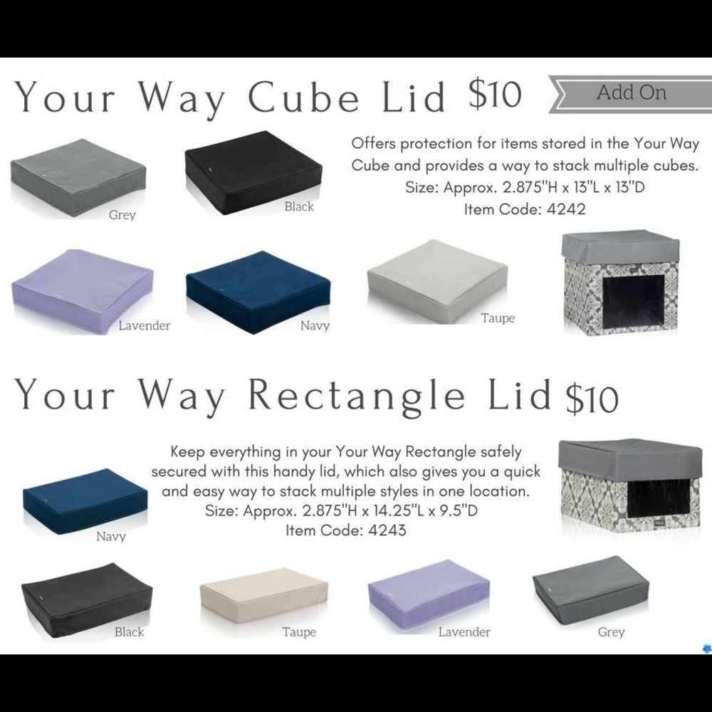 New NIP Thirty-One Your Way Cube Lid in Black